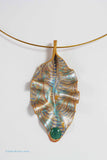 Blue and Antique Silver Stripes on Gold with Teal Cab
