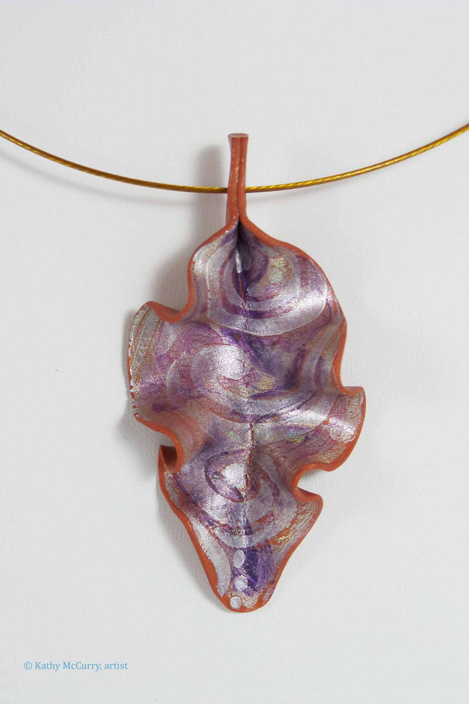 Prismatic Silver and Purple Swirl