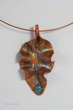 Blue Swirl on Copper with Teal Cab