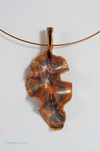 Copper with Bold Hemitite-Gray Swirls
