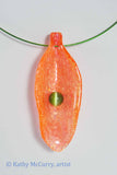 Magic Shell: Bright Orange with Green Tiger's Eye