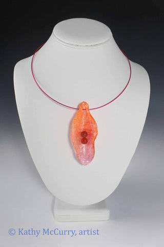 Magic Shell: Orange Pink Blend with 2 Carnelians