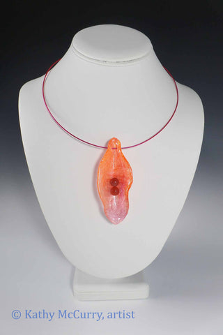 Magic Shell: Orange Pink Blend with 2 Carnelians